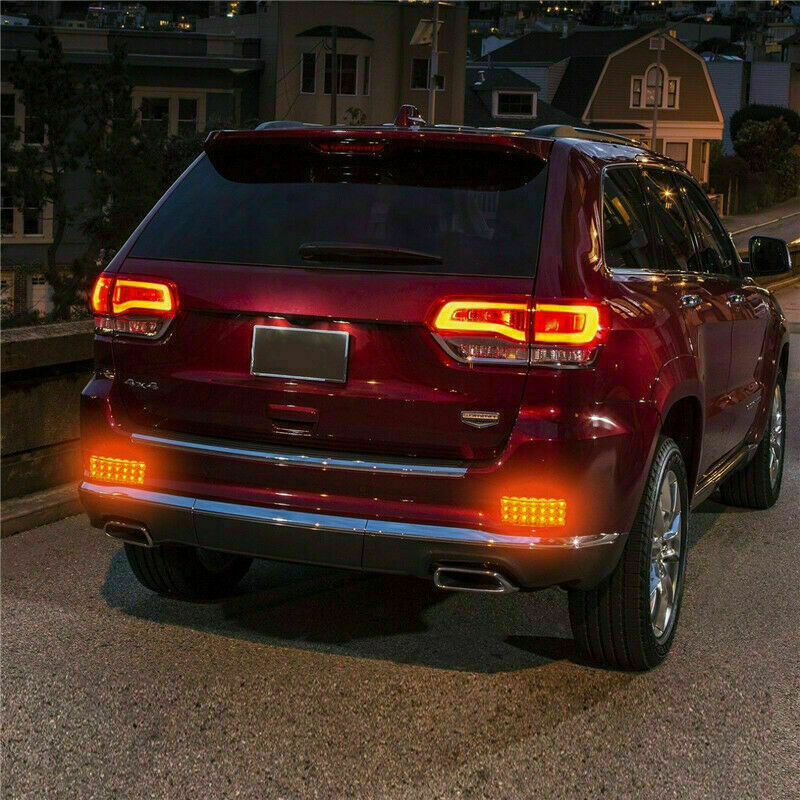 4x Red + Amber 21-LED Side Marker Clearance Tail Lights Trailer Truck Camper 12V