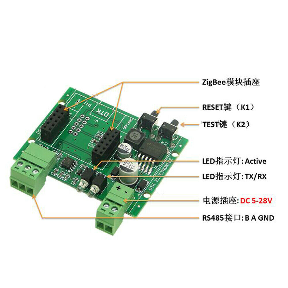 CC2530 Zigbee Module-RS485 to TTL backplane baseboard DRF1605-RS485A