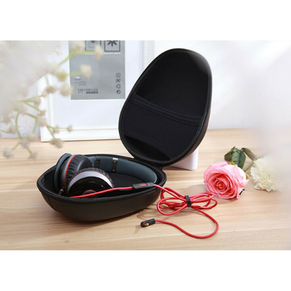 Headset Protective Carry Hard Case Bag Storage Box For Headphone Earphone Black