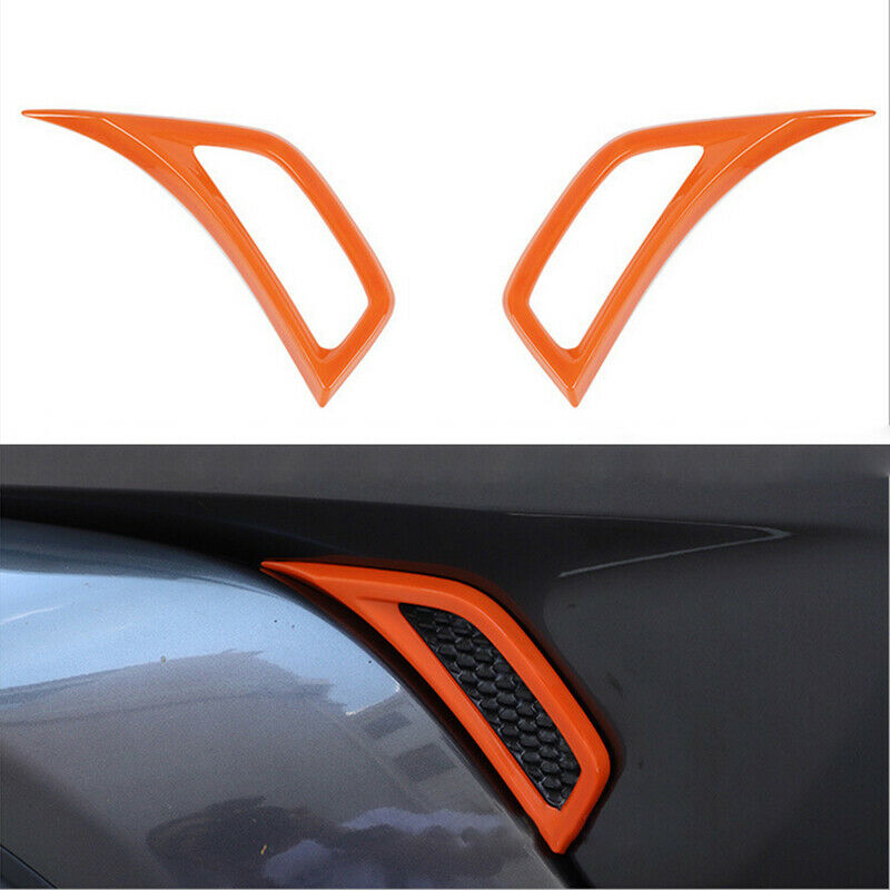 Car Leaf Plate Air Inlet Vent Trim Cover Orange For Jeep Wrangler JL 2018-2020