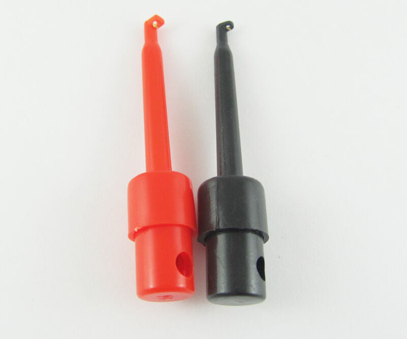 20 pcs 2 colors Grabbers Test Probes Single Hook Clip Round Lager Size 57mm