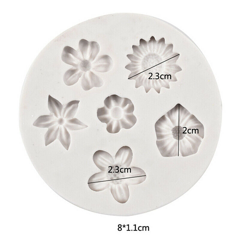 DIY Flowers Cake Shape Silicone Mold Decoration Chocolate Sugar Clay Craf.l8