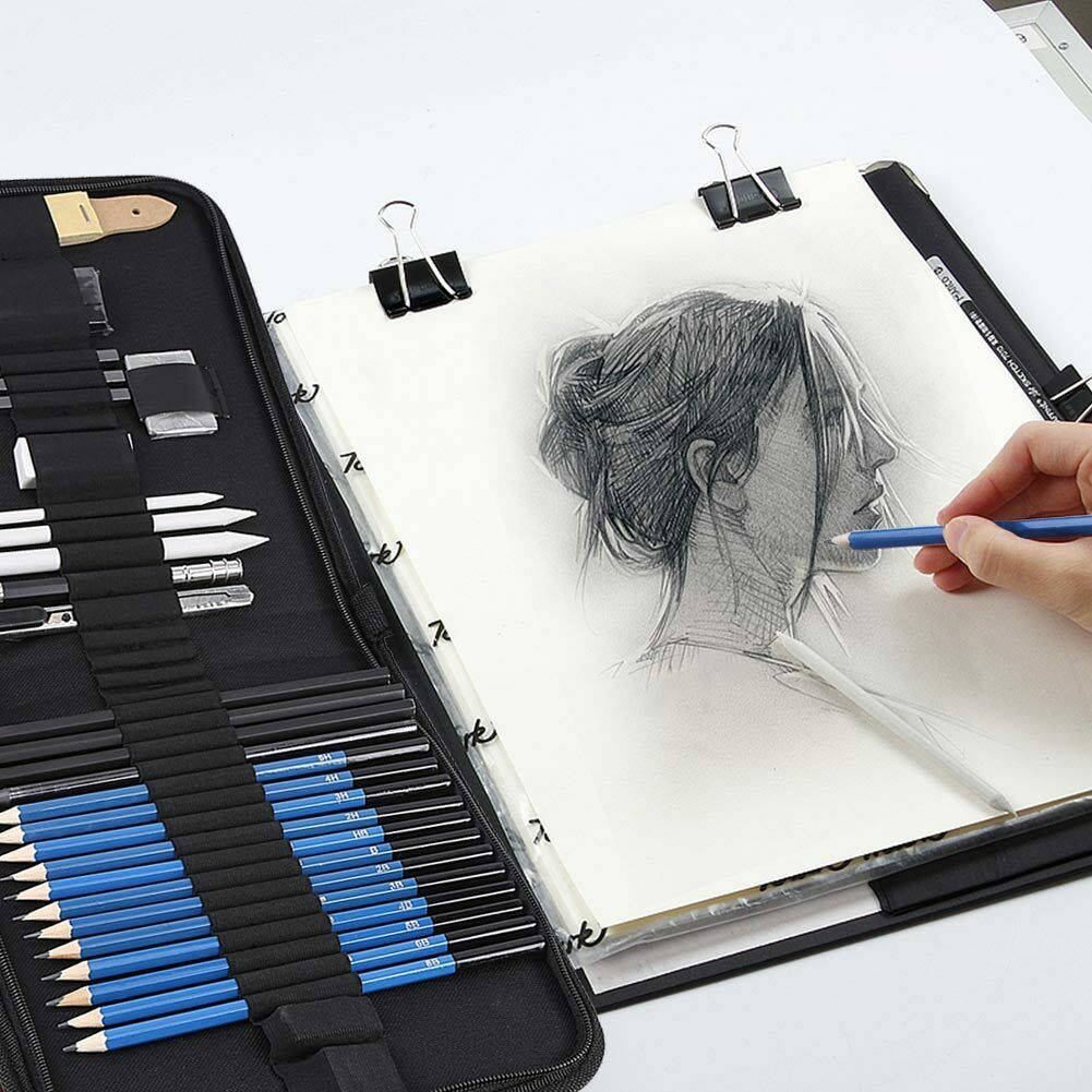 33X Drawing Sketch Set Charcoal Pencil Eraser Art Craft Painting Sketching Kits