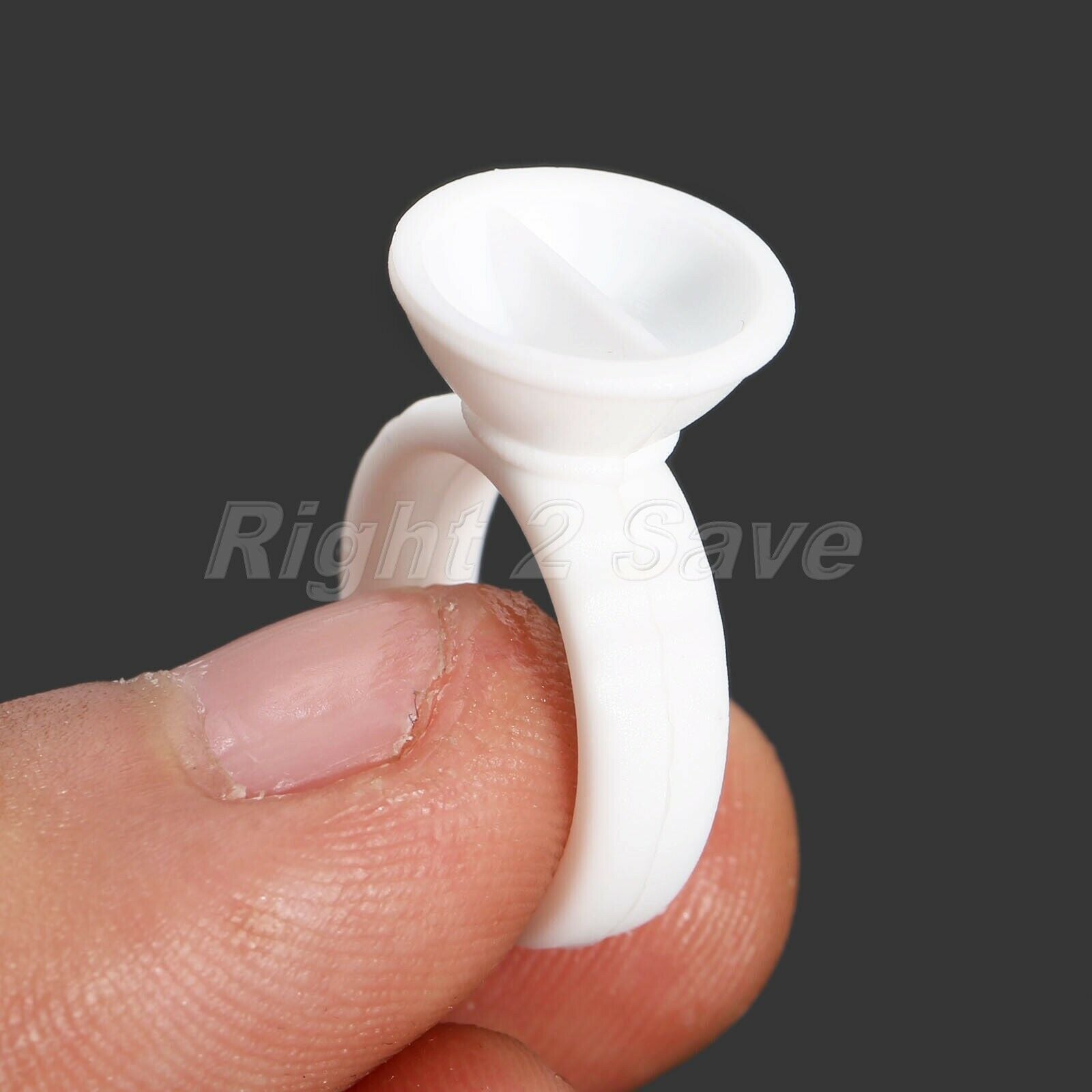 50Pcs Plastic Tattoo Ink Holder Rings For Eyebrow Lips Permanent Makeup Pigment