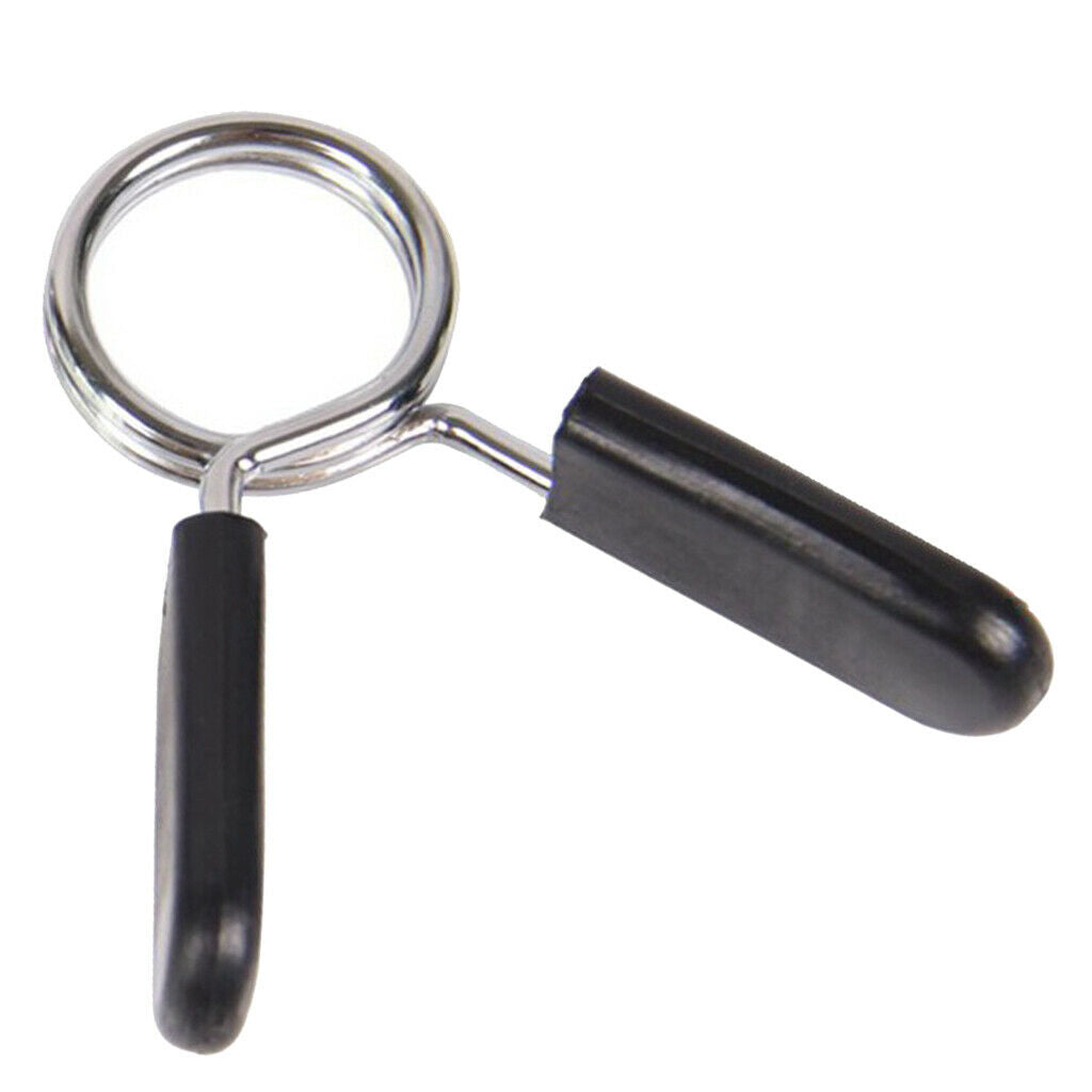 2x Barbells Spring Clips Sturdy Bar Clamps Olympic Collar Adjuster Hardware