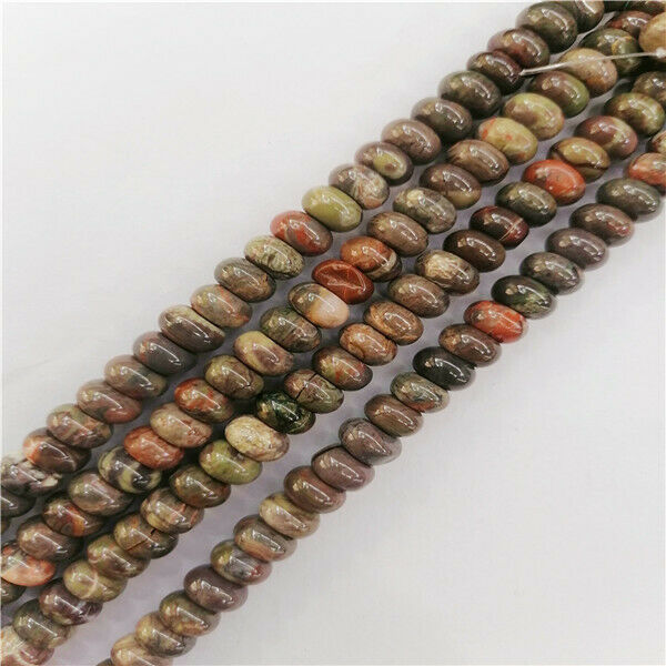 1 Strand 8x5mm Natural Ayaka Agate Rondelle Abacus Spacer Beads 15.5inch HH9354
