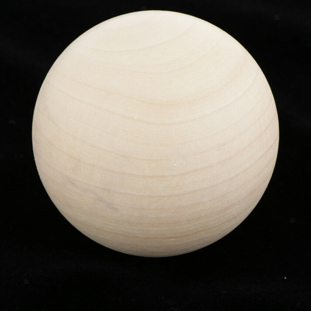 Natural Hardwood Balls 7.5cm Dia.- Unfinished Natural Wooden Balls for Crafts,