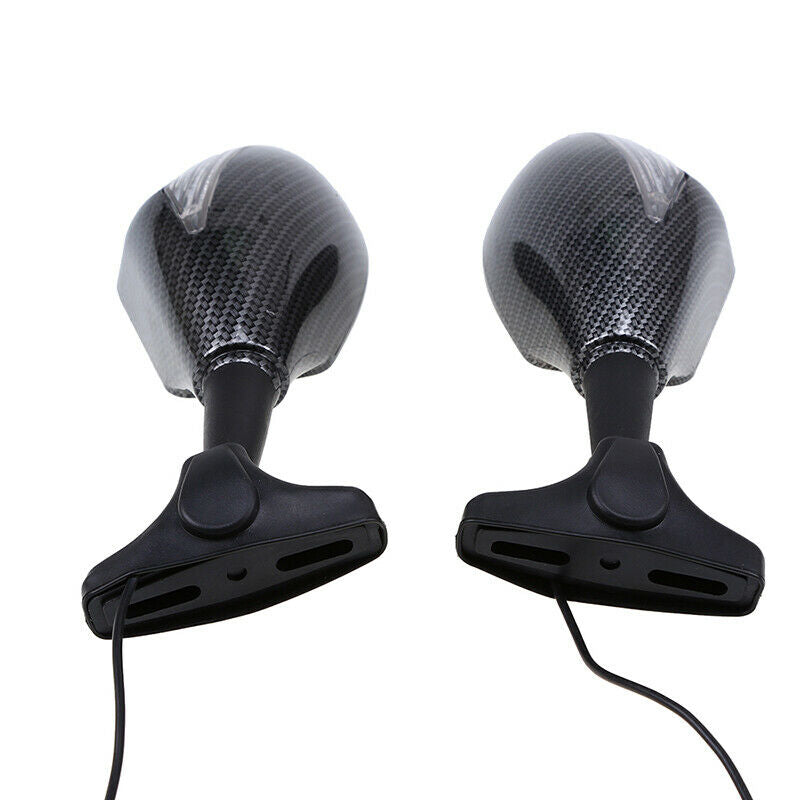 2x 8mm 10mm ABS SL-218 Dual-lamp Rearview Mirror Motorcycle Off-Road Universal