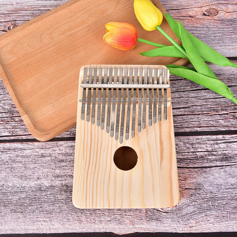 17 Keys Kalimba African Solid Pine Wood Thumb Piano Finger Percussion DIY  KBDA