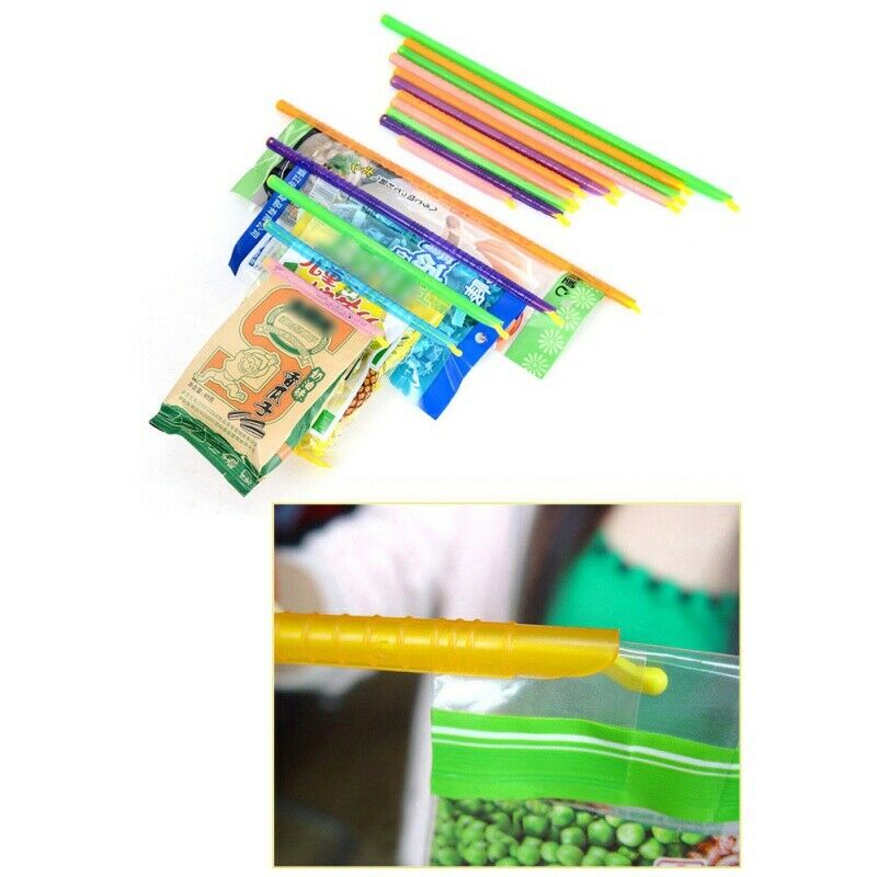 8PCS Useful Plastic Bag Clip Seal Stick Storage Bar Storage Bag Sealer ClampFSJ