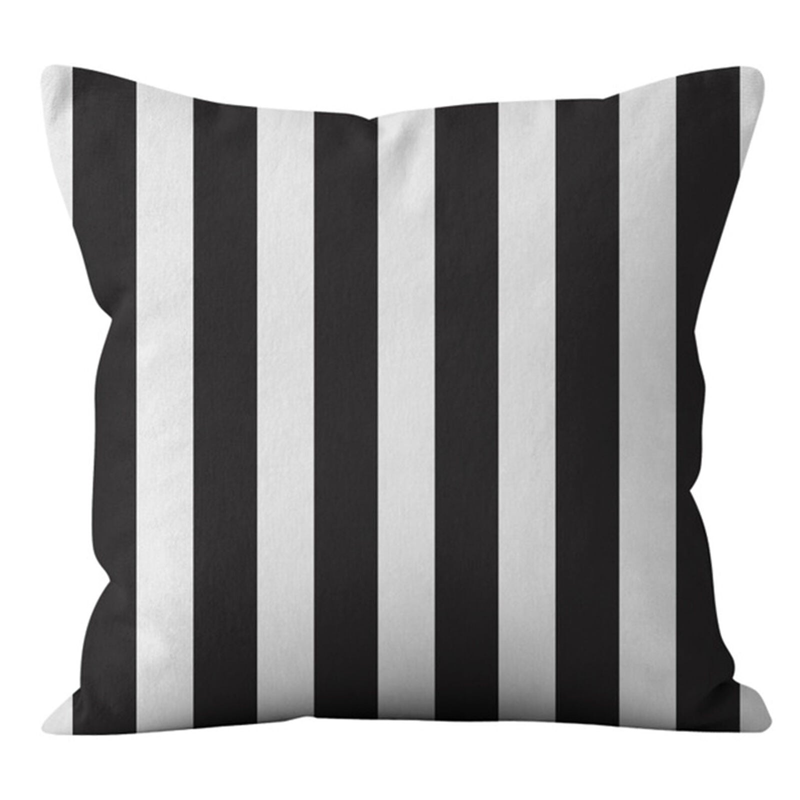 2 PCs Black and White Striped Decorative Throw Pillow Cushion Covers 18x18