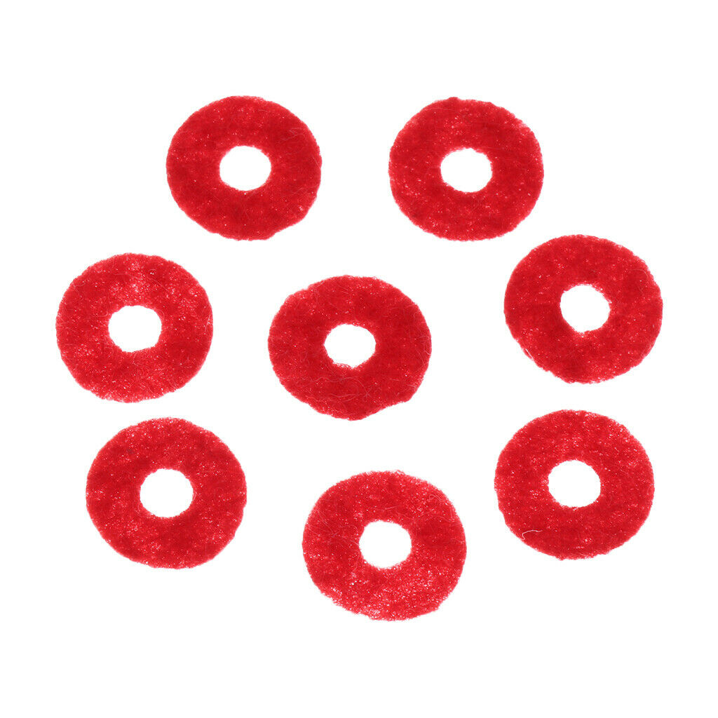 Pack of 90 Red Small Piano Balance Hitch Pin Felt Punchings Shims Gaskets