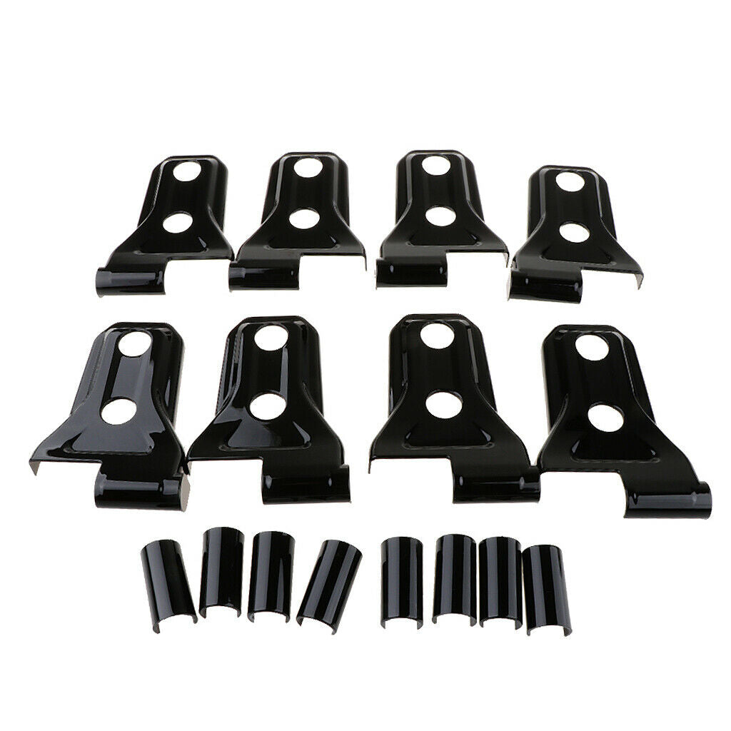 8 Pcs Black Door ABS Spare Tire Door Hinge Trim Cover for Many Cars