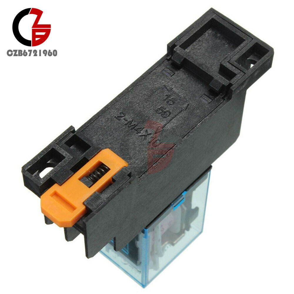 DC 12V Coil Power Relay LY2NJ 8 Pin HH62P-L JQX-13F10A 250V AC with Socket Base