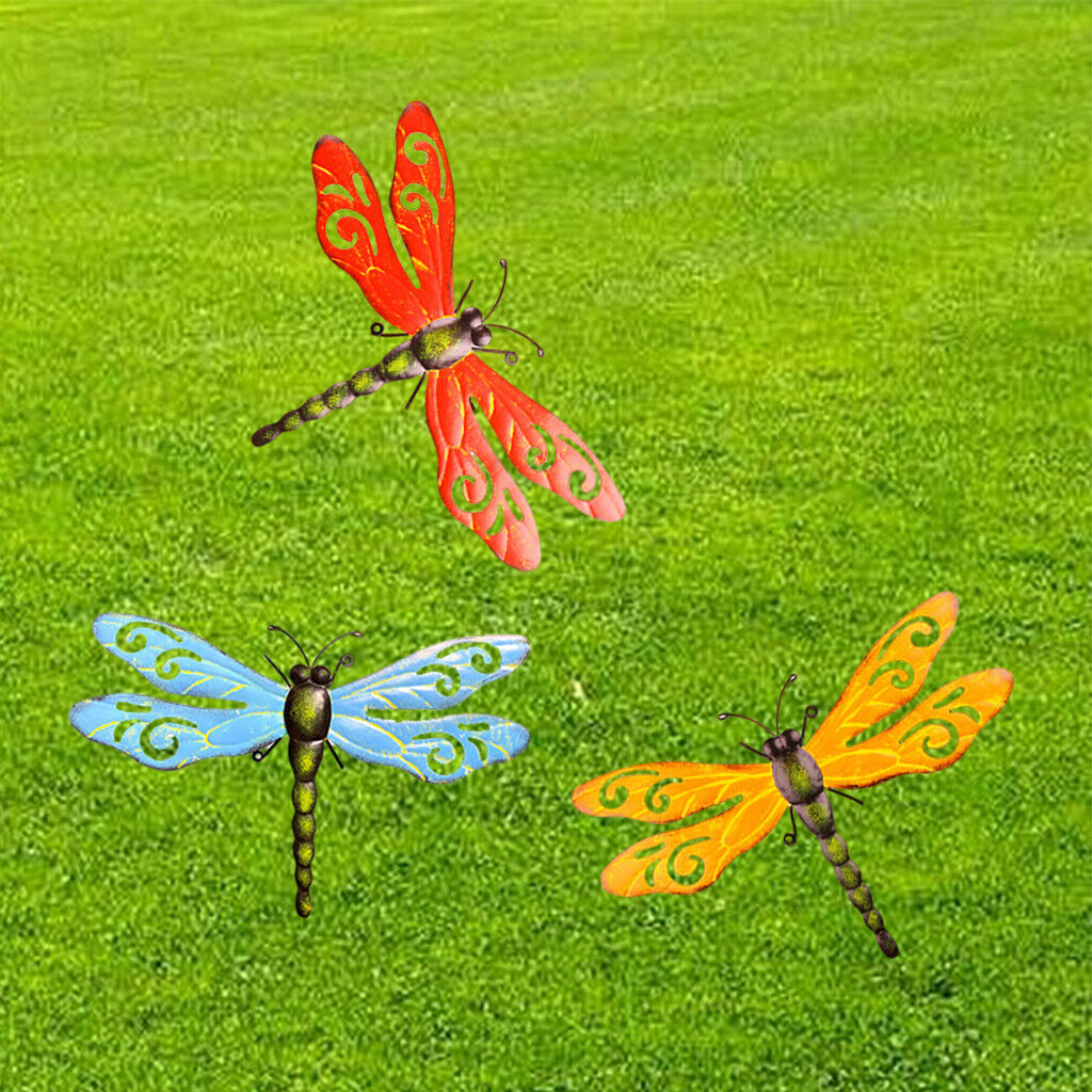 3x Metal Butterfly Wall Decor,Outdoor Metal Wall Art Decor for Home Garden