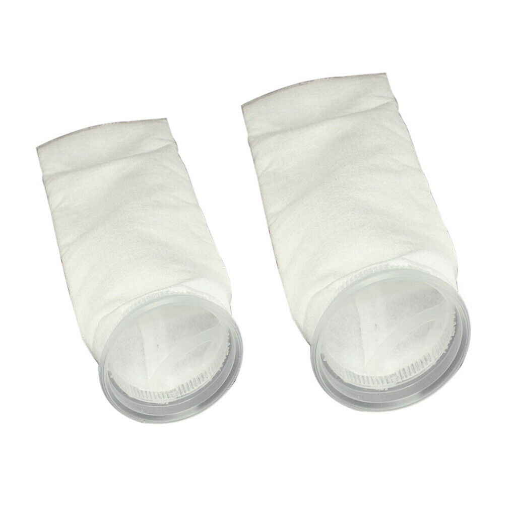 2Pc 4" 100um&150um Pre Filter Sock Bag Sock Reef Tank Aquarium Marine Bubble