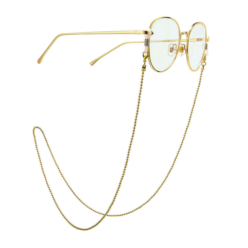 2pcs Bead Eyeglass Sunglasses Holder Glasses Retainer Cord Chain String