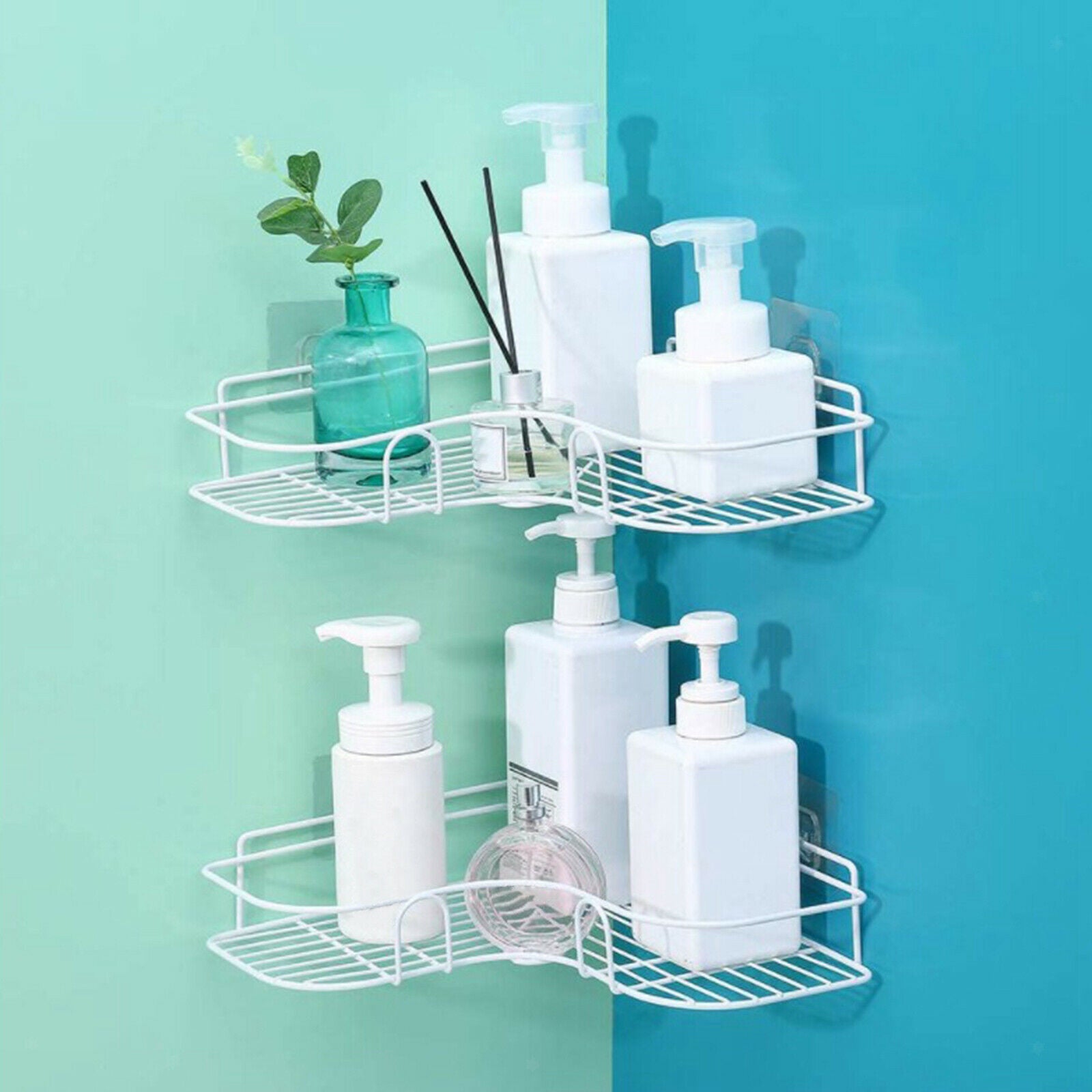 Corner Shower Caddy Shampoo Storage Organizer for Shower, Toilet, Bathtub, Dorm