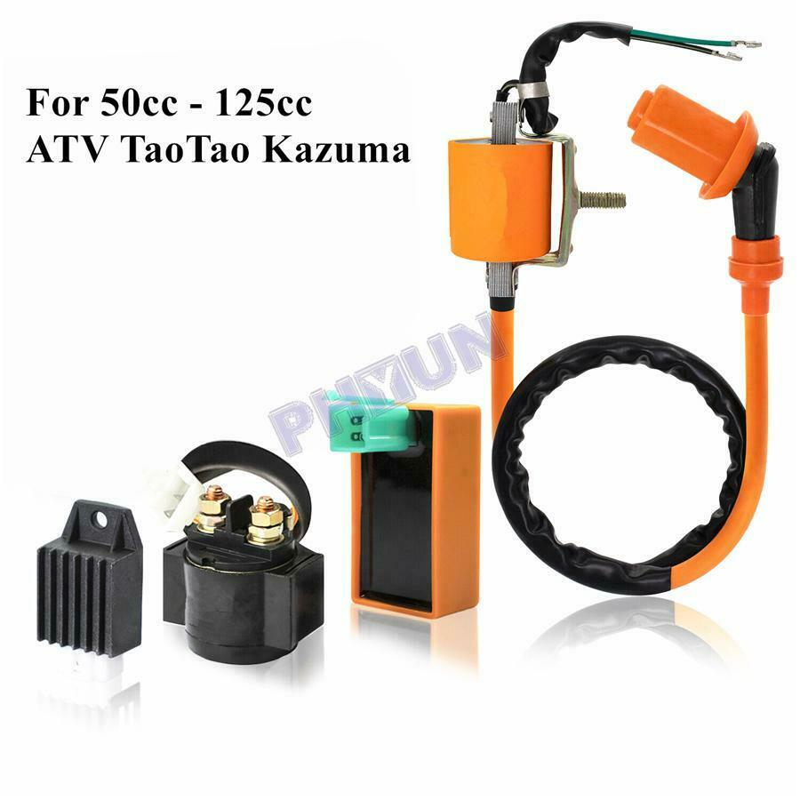 Racing Ignition Coil CDI Solenoid Relay Regulator For 50cc - 125cc ATV Dirt Bike