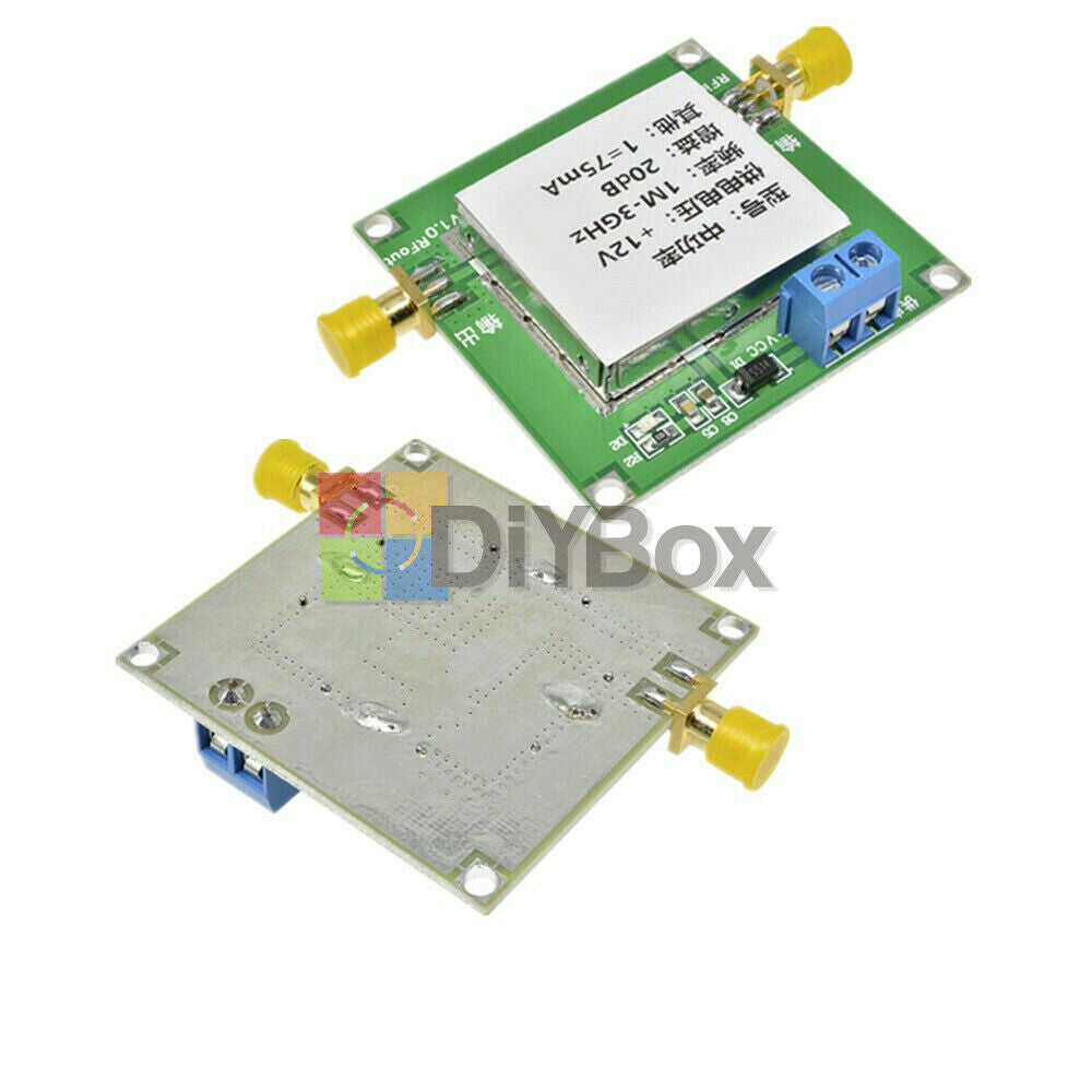 2.4GHz 20dB LNA RF Broadband Low Noise Amplifier Module UHF HF VHF1-3000MHz