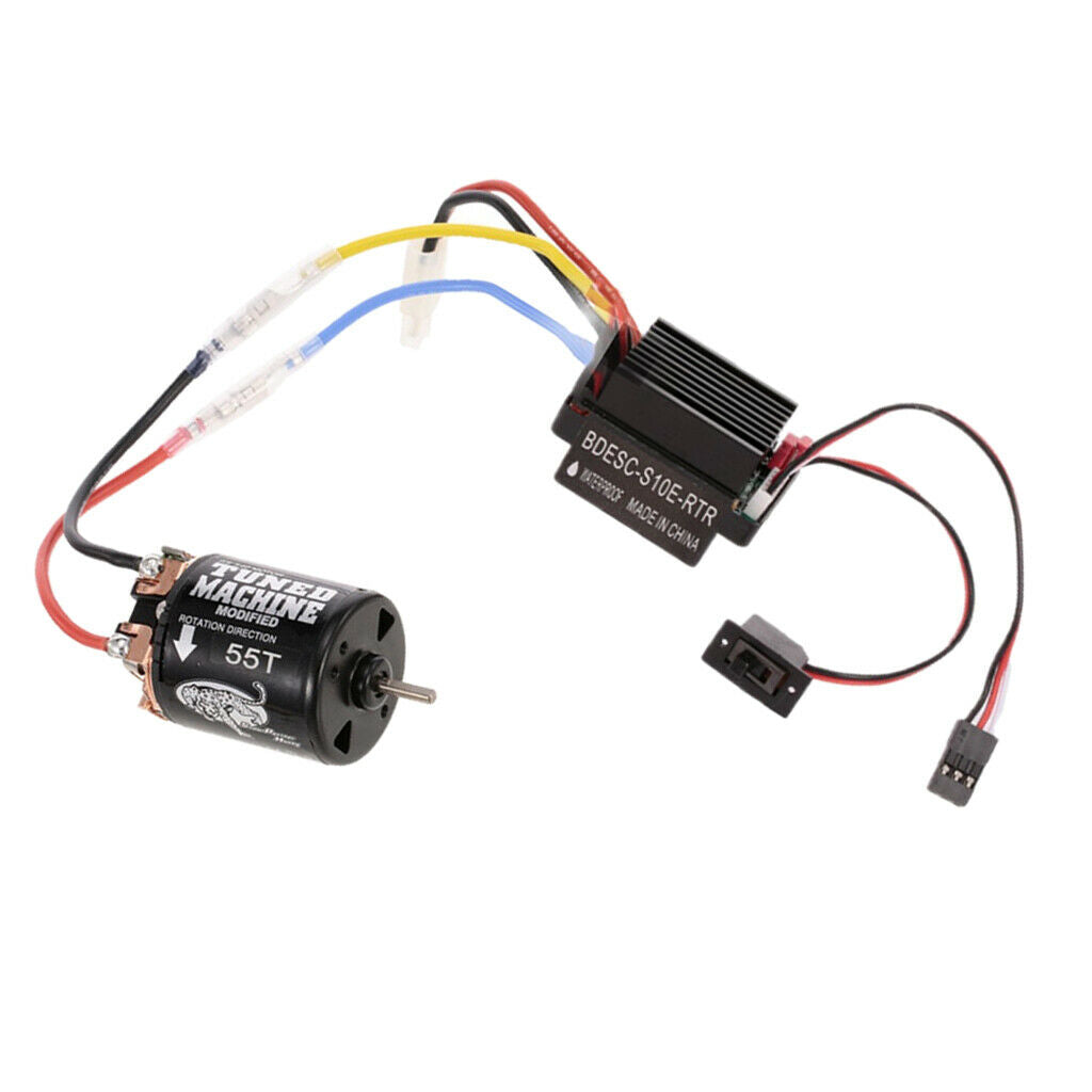 Metal 540 55T Motor w/ 60A ESC for Axial SCX10 RC4WD D90 RC Car Accessories