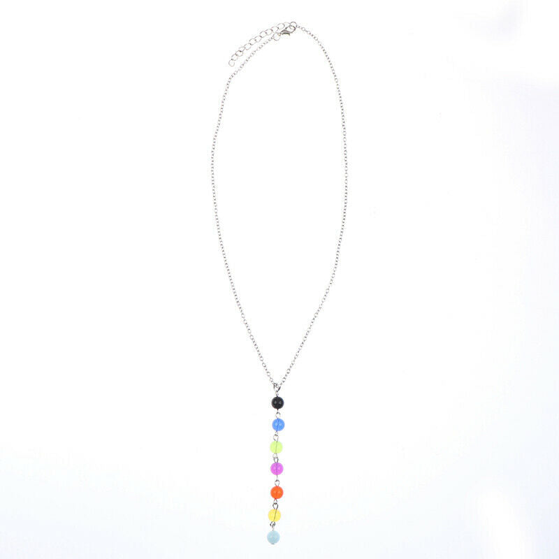 7Chakra Beads Pendant Yoga Reiki Healing Balancing Chain Necklace Jewel.l8