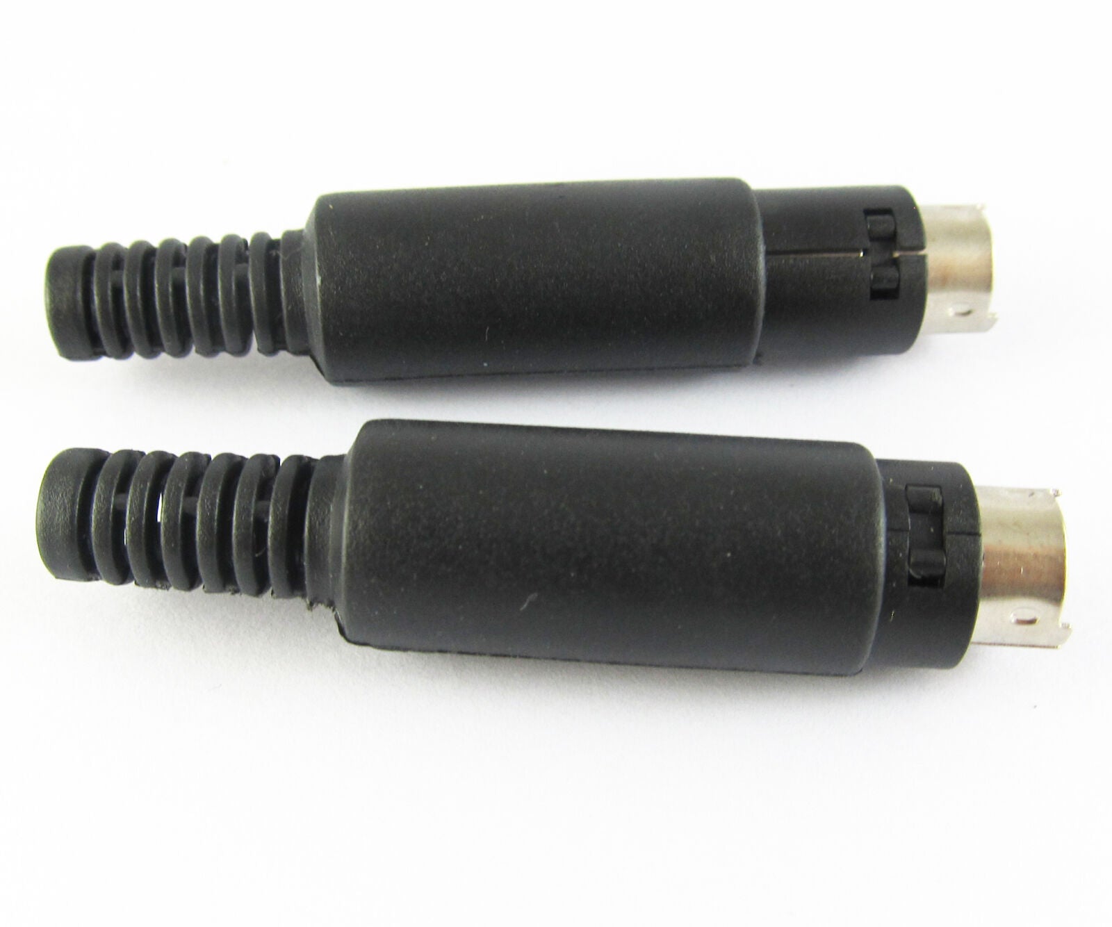 2Pcs 6 Pin Mini DIN Plug Connector Plastic Handle NEW
