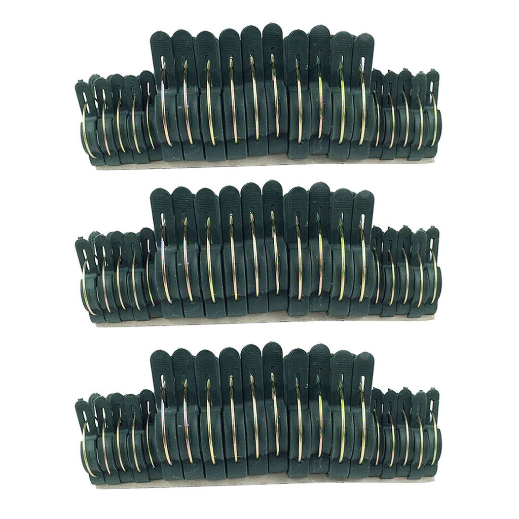 60x Reusable Spring Loaded Sprung Plastic Plant Clips Garden Ties Easy Use