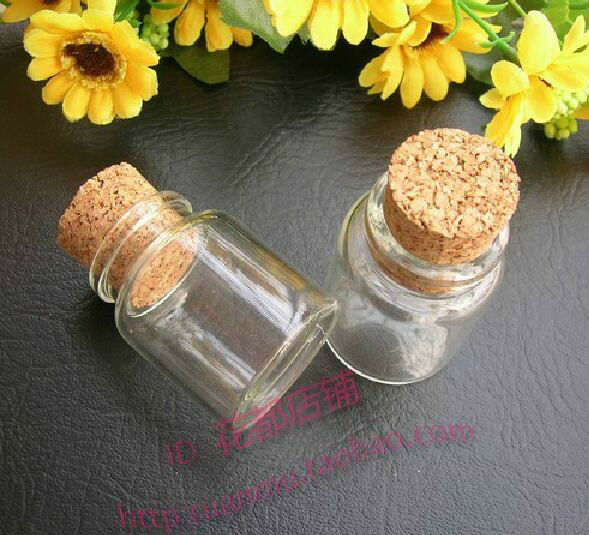 Wholesale Lots of 100Pcs 0.5ml Tiny Small Clear Cork Glass Bottles Vials 11x18mm