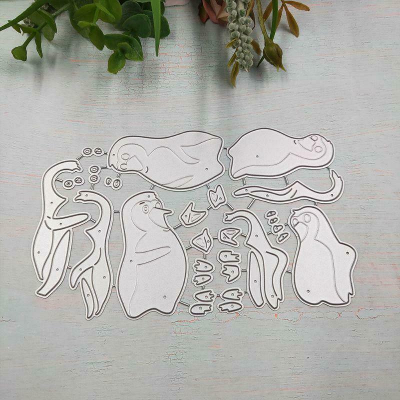 Penguin Metal Cutting Dies Stencil Scrapbooking DIY Album Stamp Paper Embossing