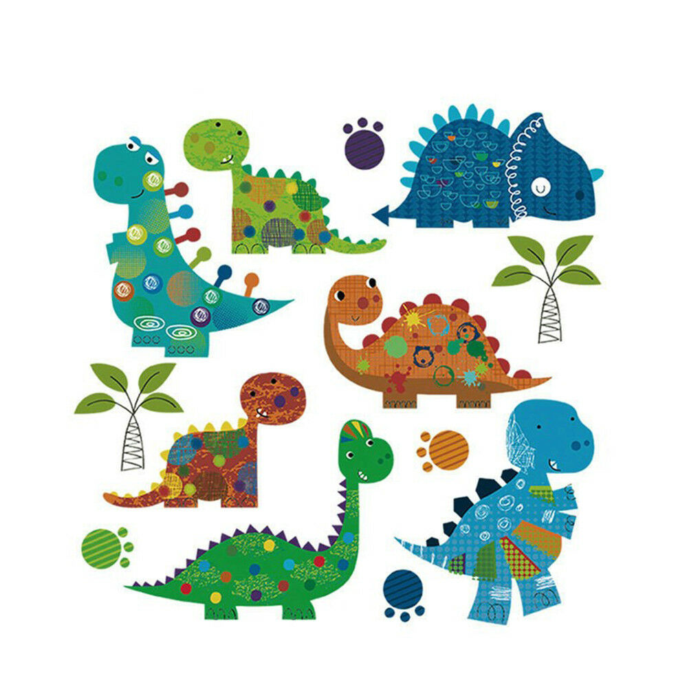 Dinosaur Patches IronOn Transfer Animal Patch Heat PressSticker for Xmas G.l8