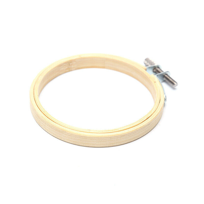 10 Pieces 4 Inch Bamboo Embroidery Hoops Round Wooden Circle Cross StitDD