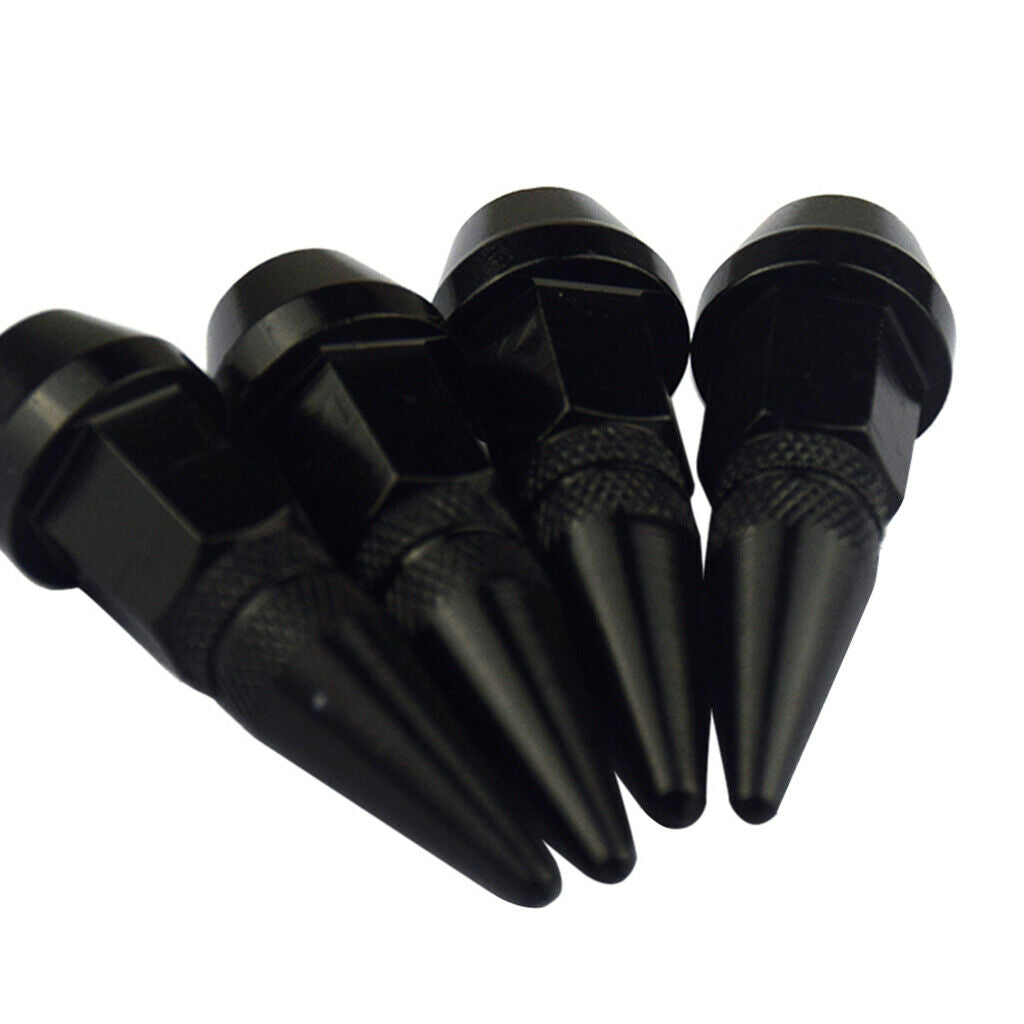 8X  Wheel/Tire Valve Stem Car-Truck Air Caps Covers Black