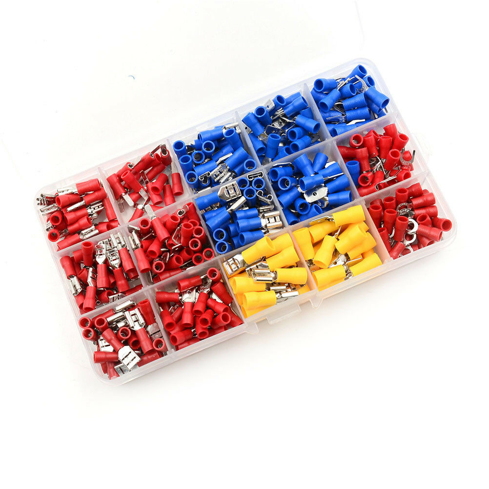 280Pcs/box Assorted Insulated Spade Crimp Terminal Electrical Wire ConnectDD
