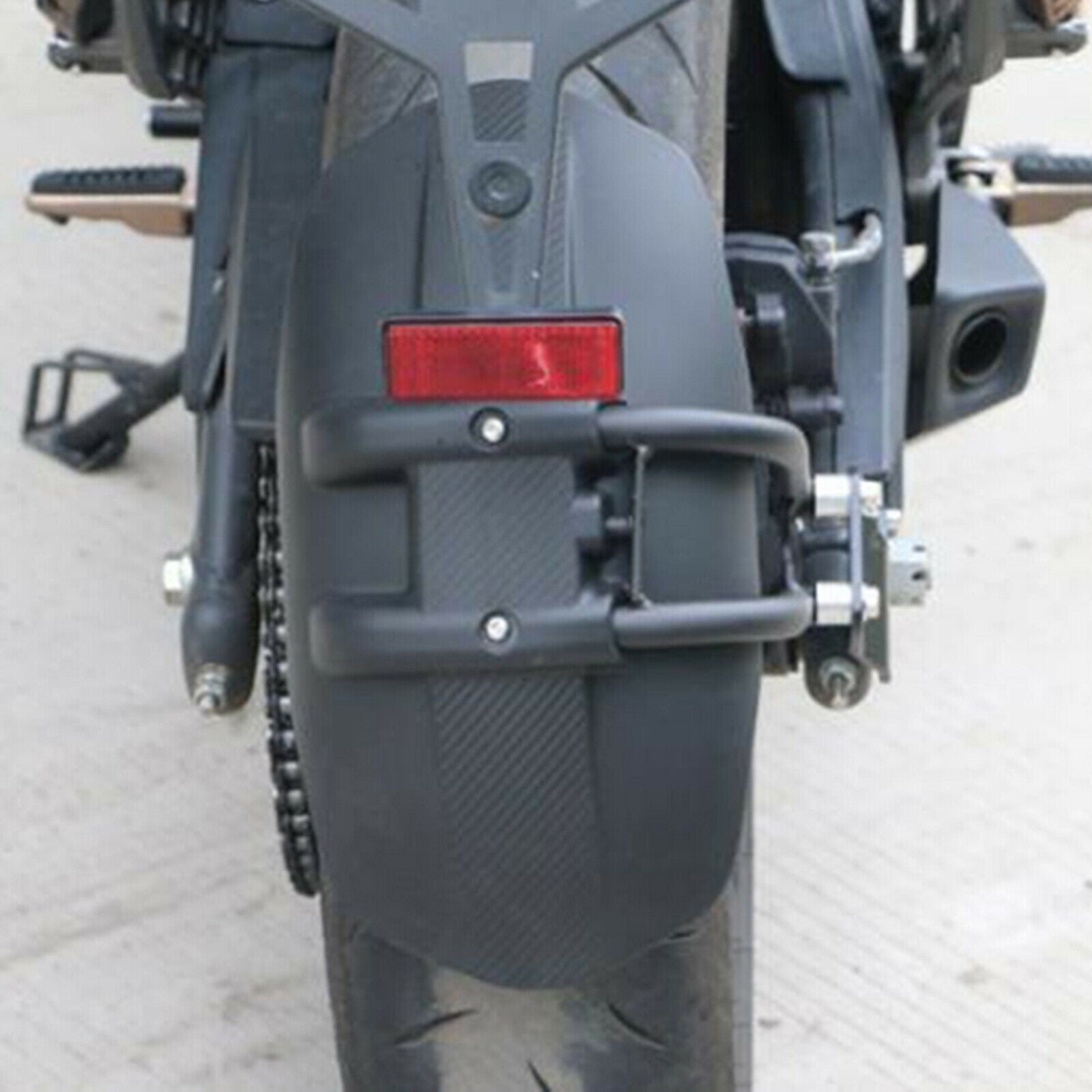Universal Black Motorcycle Motorbike Rear Wheel Fender Splash Guard Cover