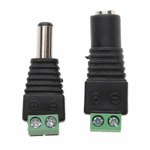 10X 12V Male + Female 2.1x5.5mm DC Power Plug Jack Adapter Connector for C.l8