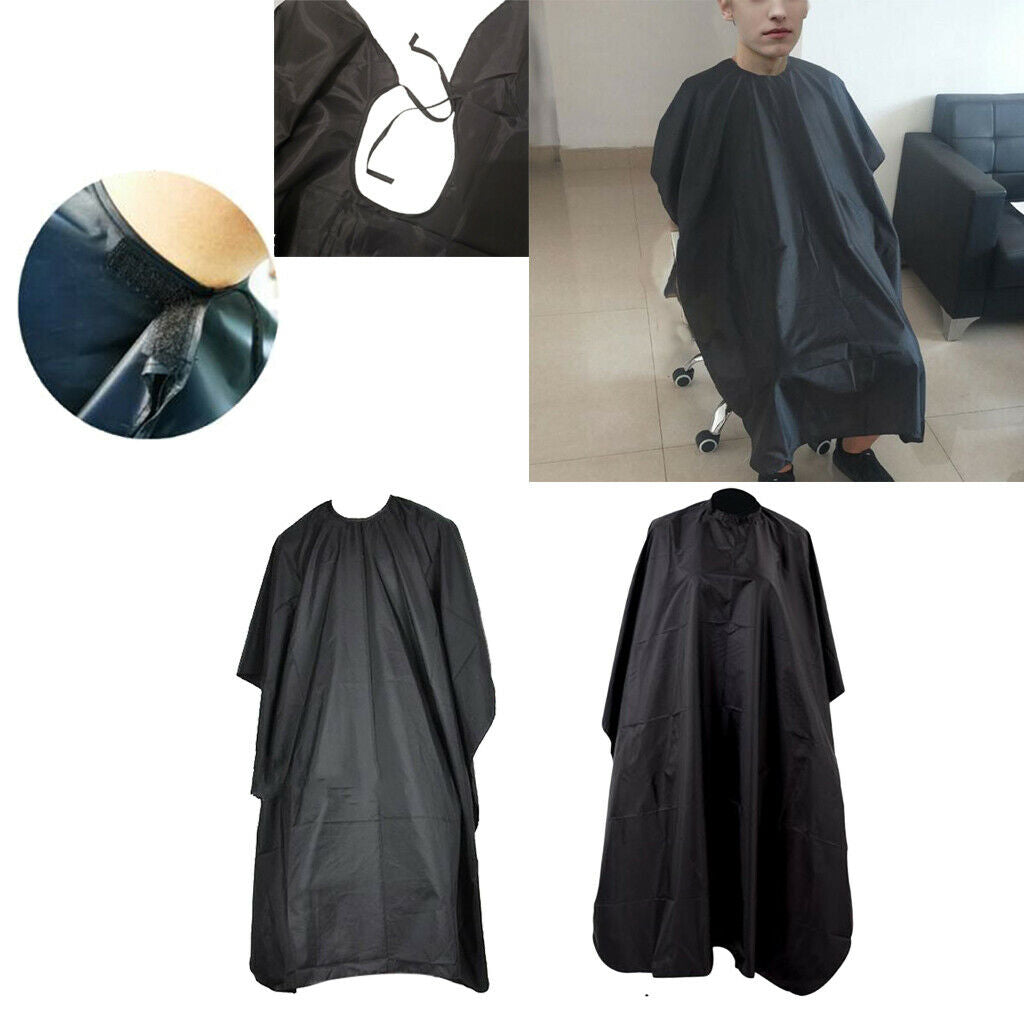 2Pcs 90x140cm Hairdressing Cape Black Hair Cutting Gown for Hairdresser