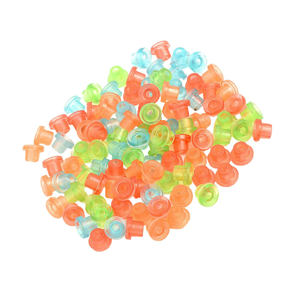 100PCs Colorful Plastic Grommets Nipples for Tattoo Machine Needles Supplies