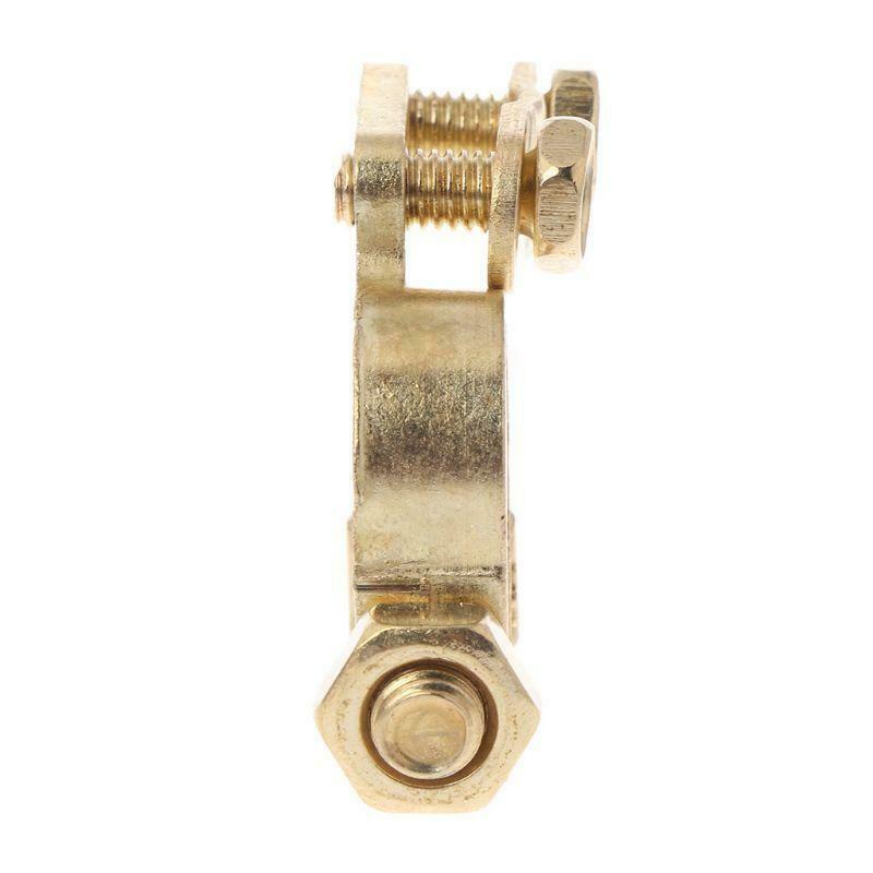 2Pcs Durable Replacement Auto Car Battery Terminal Clamp Clips Brass Connector