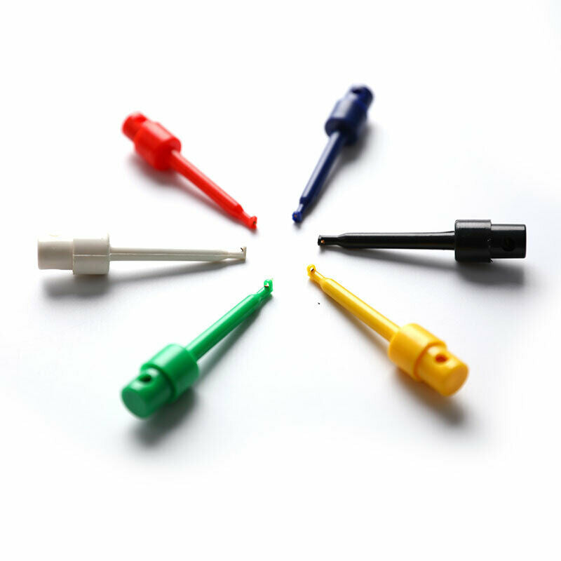 12x Useful multimeter lead wire test probe hook clip set grabbers connectohmBDA