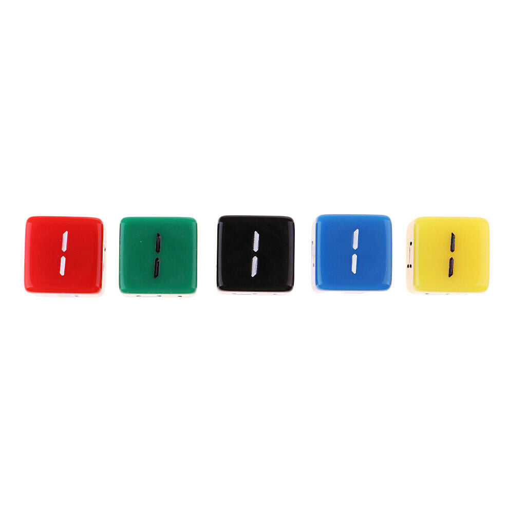 25Pcs Colorful 6 Side 1-6 Digital Dice Set for Kids Math MTG DND Board Game