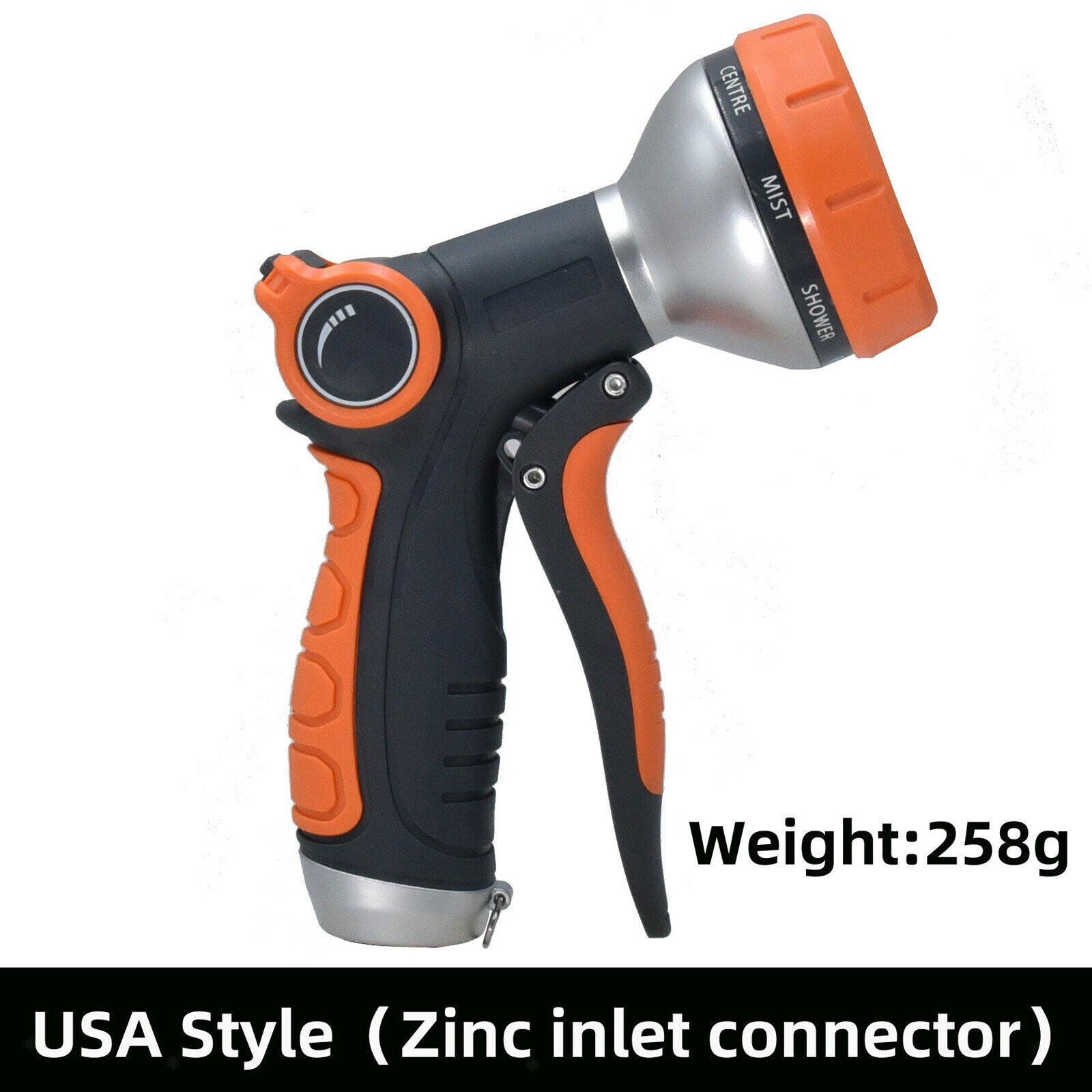 Garden Hose Nozzle Water Sprayer Heavy Duty Shower Jet 8 Spray Patterns