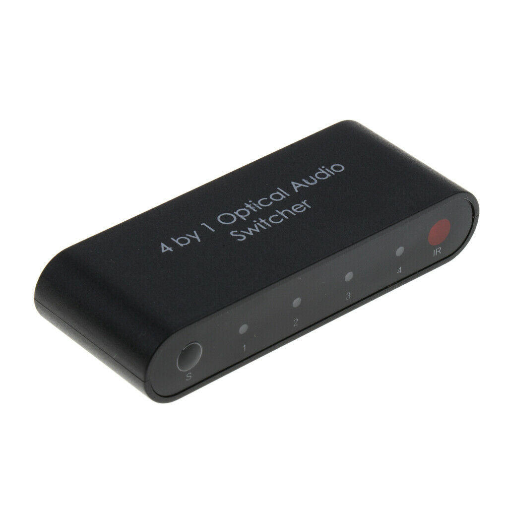 Digital Optical Audio Switch with Remote Control Selector Box Adapter 4port