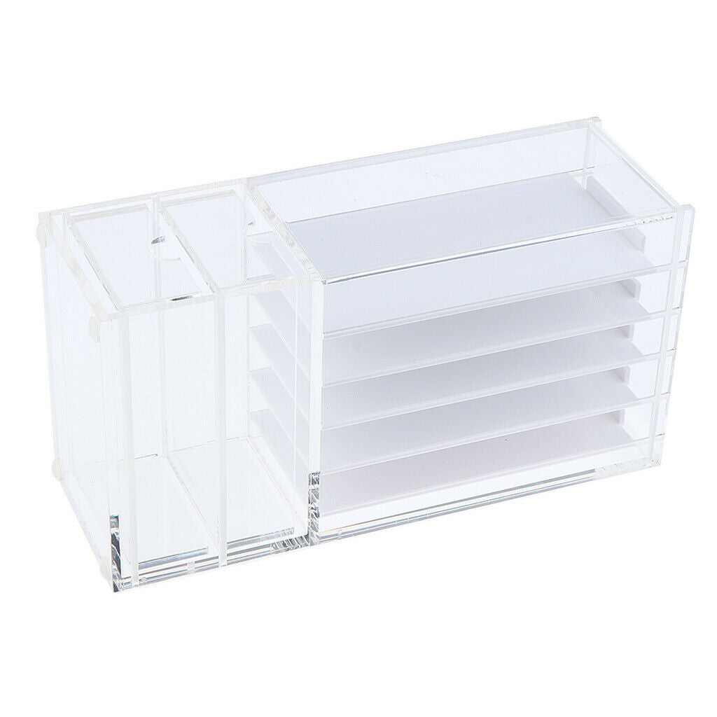 5x False Grafting Eyelashes Display Stand Rack Storage Case with 2 Drawers