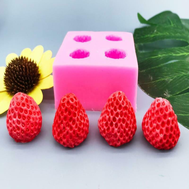 Strawberry Silicone Mould Fondant Making Cake Tool Decoration Mold DIYA Qx