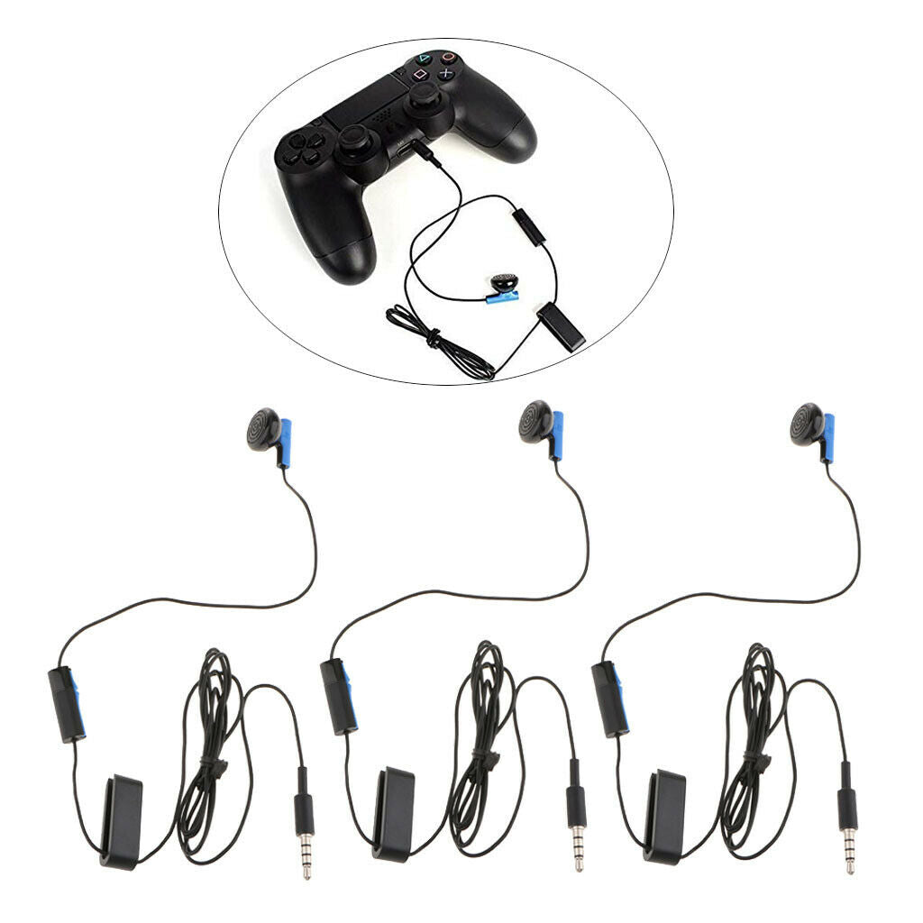 3Pieces Mono Earphone Earplug Headset Earpiece for Sony PS4 Controller