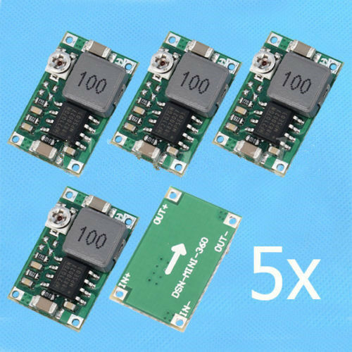 5pcs Mini-360 DC-DC Converter Step Down Module 4.75V-23V to 1V-17V Nice..l8