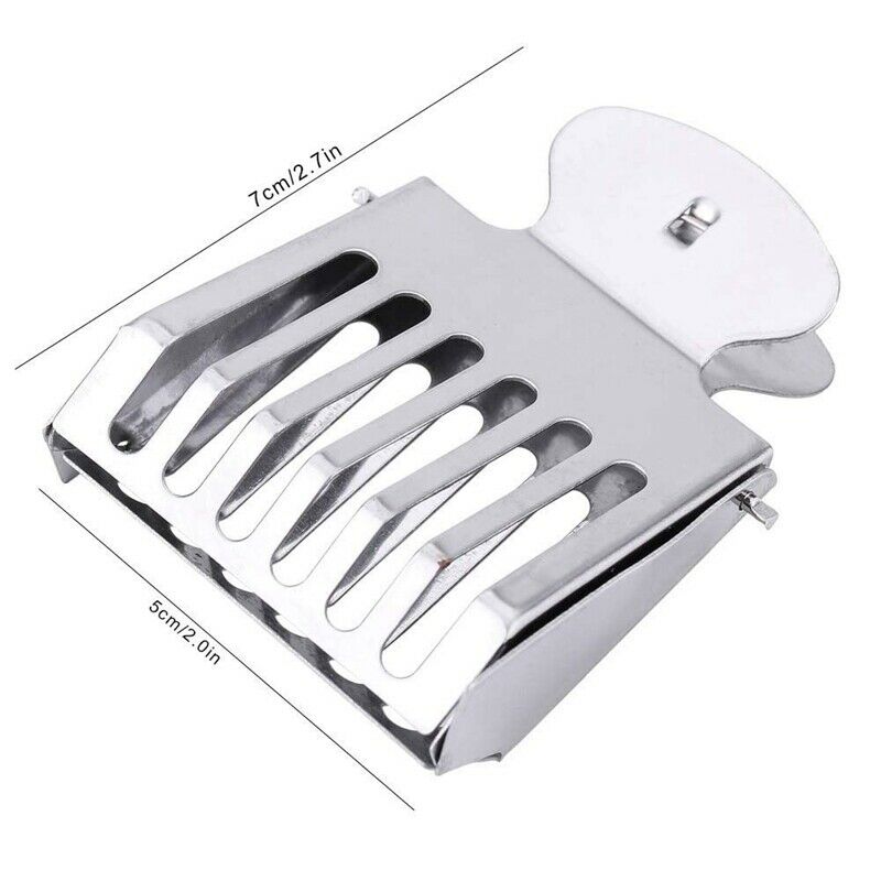 5PCS Stainless Steel Bee Queen Catcher Clips Cage Queen Catching Tool BeekeepiU6