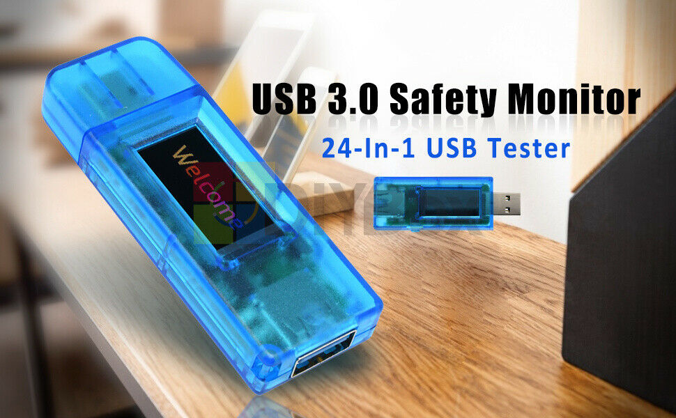 24 in 1 USB 3.0 Tester Voltage Current Power Meter Monitor Power-off Protection