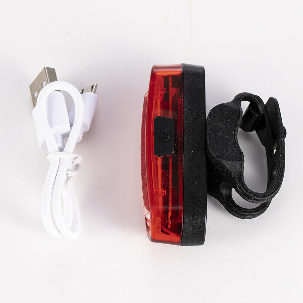 4 Mode USB Rechargeable Bike Tail Light Bicycle MTB Cycling Warning Rear Lamp UK